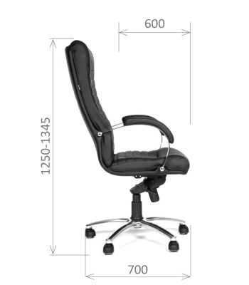 Офисное кресло CHAIRMAN 480 Экокожа премиум черная в Костроме - изображение 2